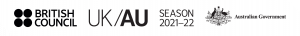 British Council, UK/AU Season, and Australian government logos